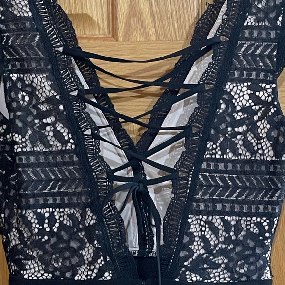 Lulus Give a Glam Black Lace Lace-Up Bodycon Dress - Picture 6 of 10